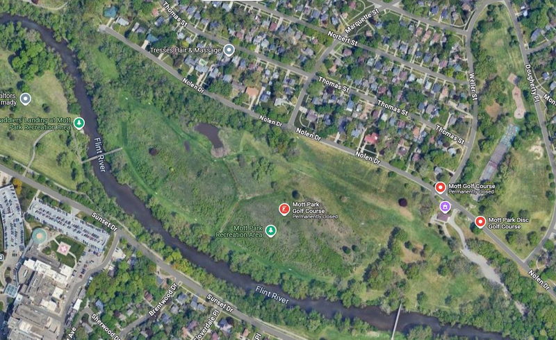 Mott Park Golf Course (Mott Park Disc Golf Course) - Aerial Map